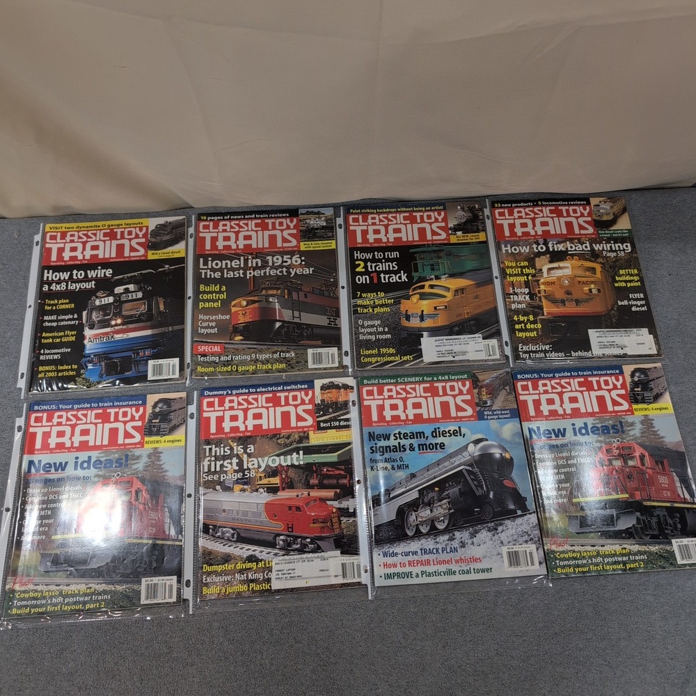 Classic Toy Trains Magazine Lot 8 Issues from 2004 Lionel American Flyer